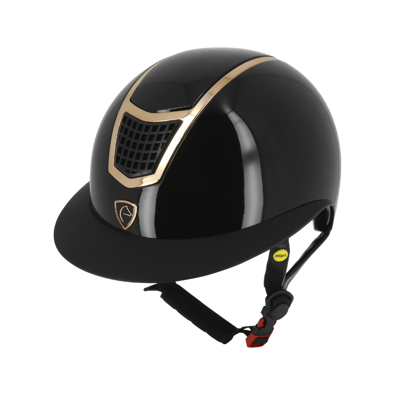 Equithème - Casque Airy LM noir brillant/ rose gold