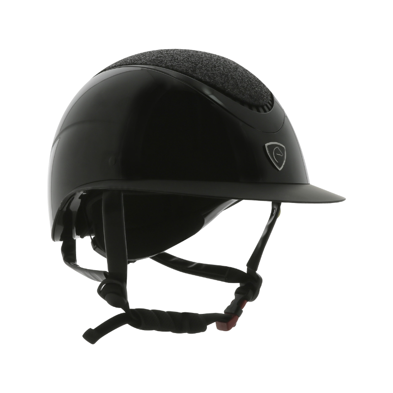 Equithème - Casque Wings noir brillant lamé | - Ohlala