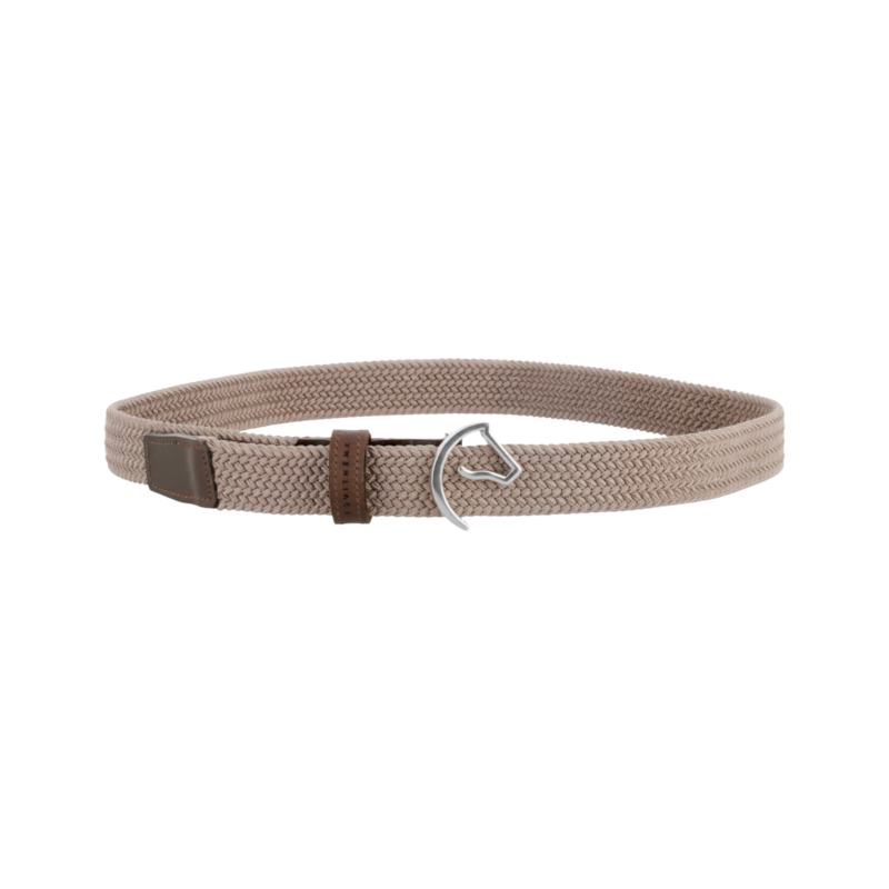 Equithème - Ceinture tressée EK-Horse beige