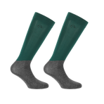 Equithème - Chaussette d'équitation Compet Je t'aime vert foncé x2