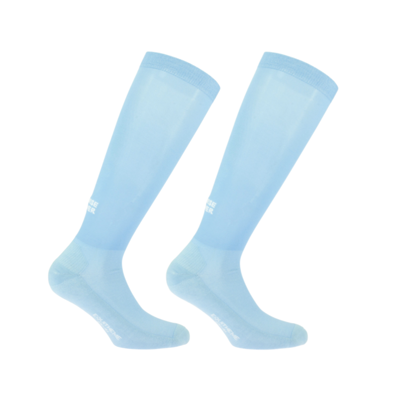 Equithème - Chaussettes d'équitation Nicole bleu ciel