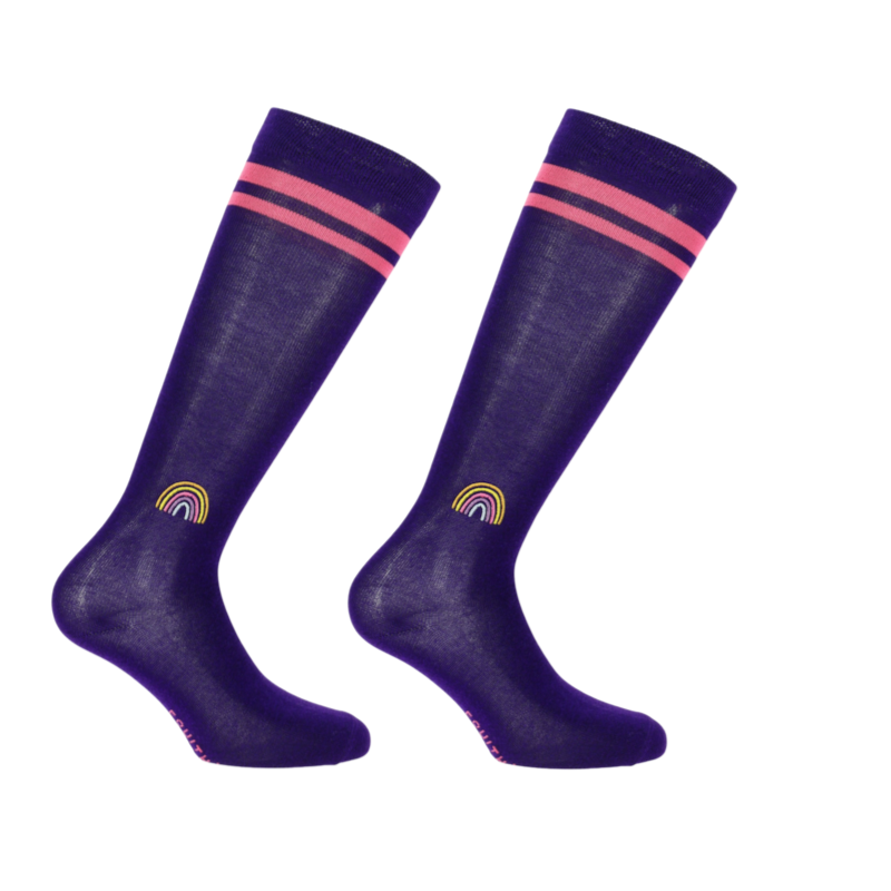 Equithème - Chaussettes d'équitation Nikita violet