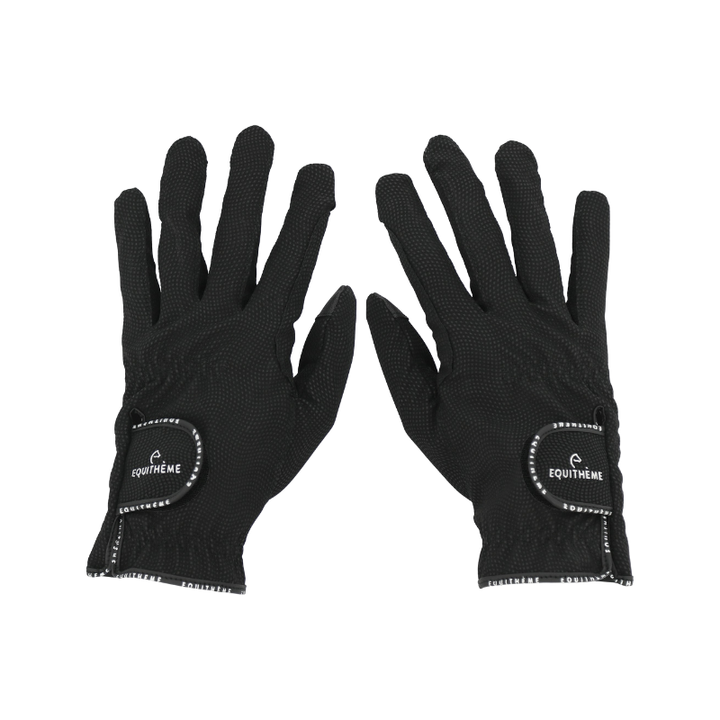 Equithème - Gants Charlie noir | - Ohlala