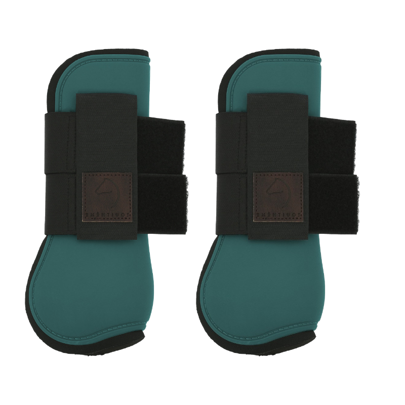 Equithème - Guêtres protège-tendons bleu canard | - Ohlala