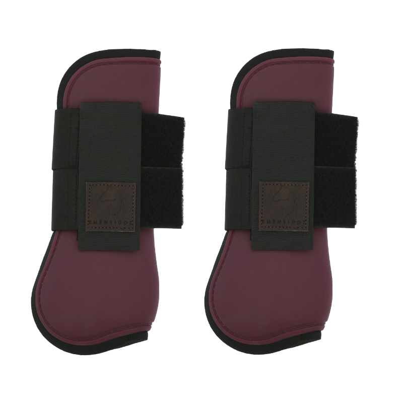 Equithème - Guêtres protège-tendons bordeaux | - Ohlala