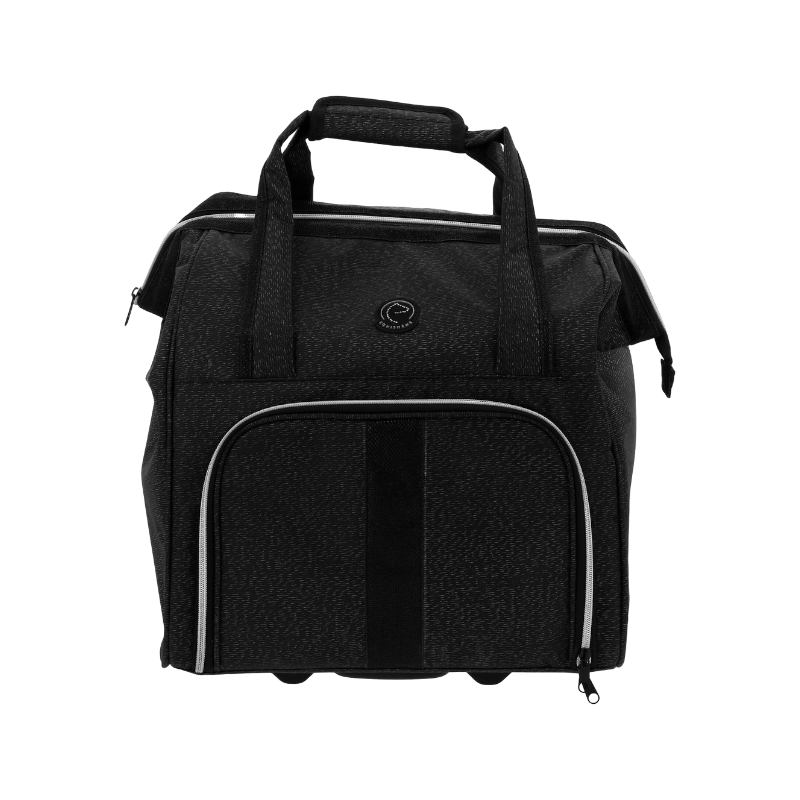 Equithème - Sac de pansage à roulette noir | - Ohlala