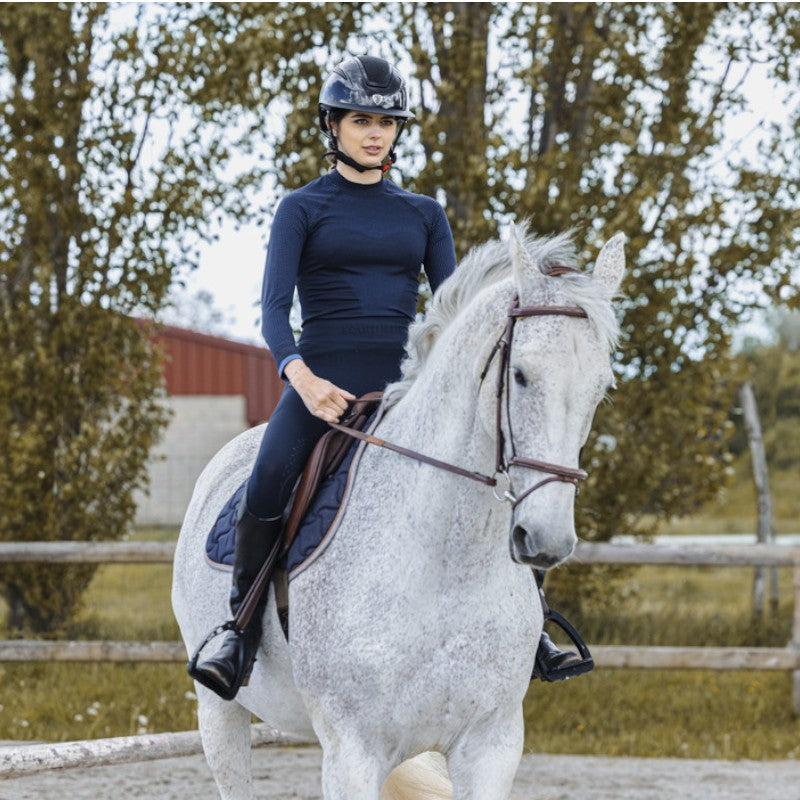 Equithème - T-shirt manches longues femme Seamless Marie marine