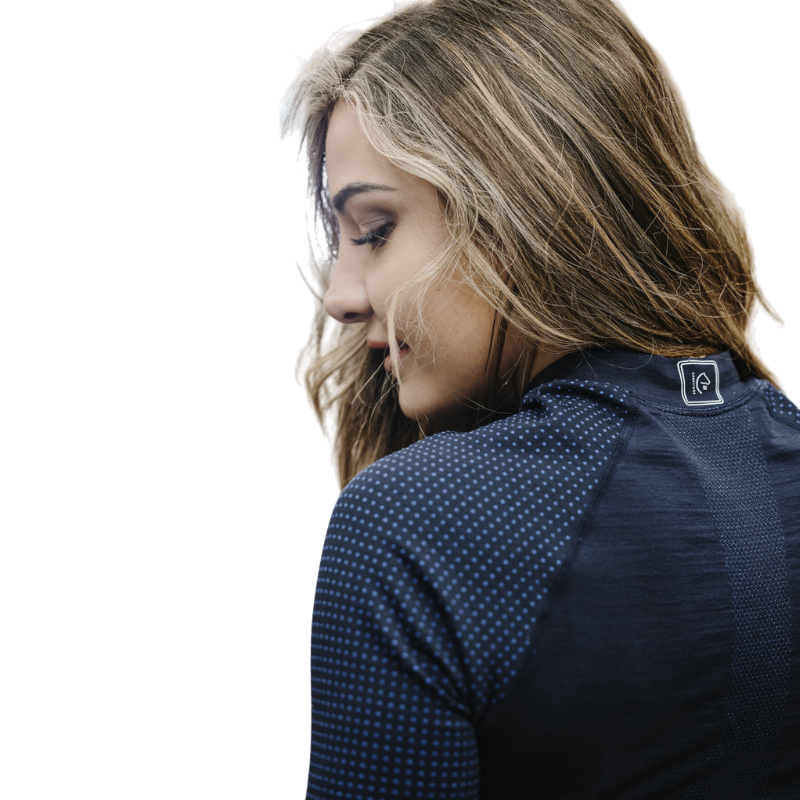 Equithème - T-shirt manches longues femme Seamless Marie marine