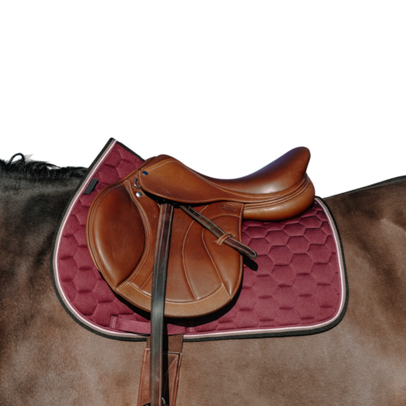 Equithème - Tapis de selle Coco bordeaux