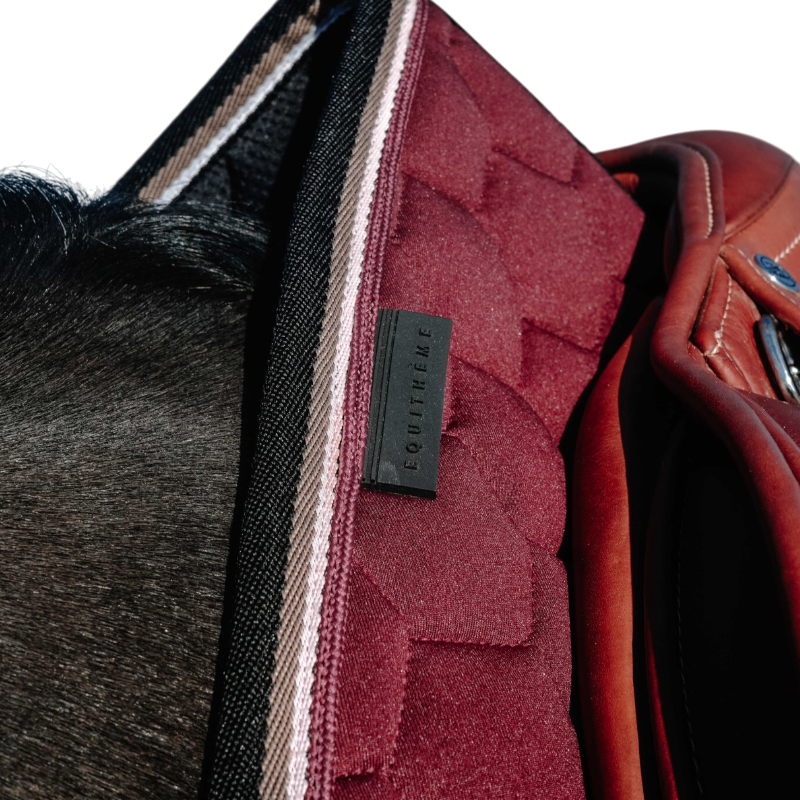 Equithème - Tapis de selle Coco bordeaux