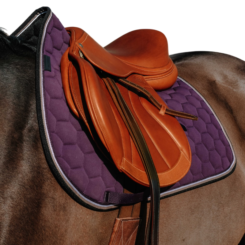 Equithème - Tapis de selle Coco prune
