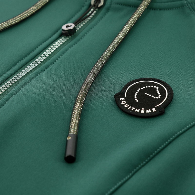 Equithème - Veste softshell manches longues femmes Je T'aime EK-Victoria bleu canard
