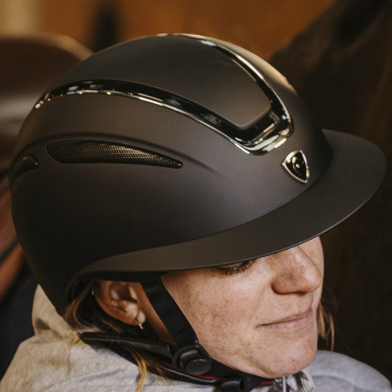 Equithème - Casque d'équitation Agris noir argenté | - Ohlala