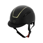 Equithème - Casque d'équitation Agris noir chrome carbone | - Ohlala