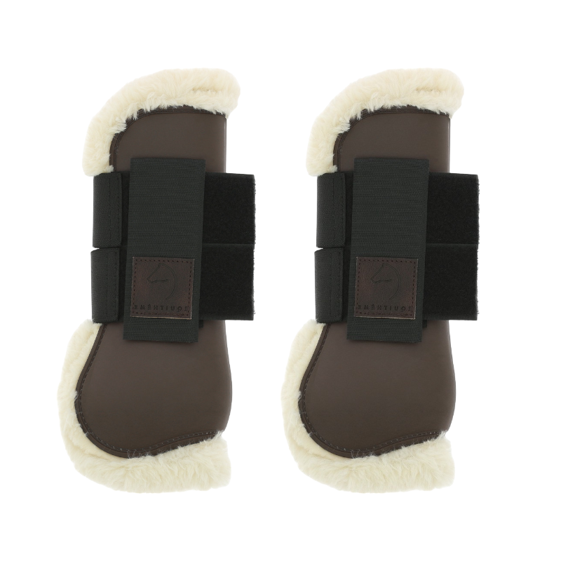 Equithème - Guêtres Boa marron | - Ohlala