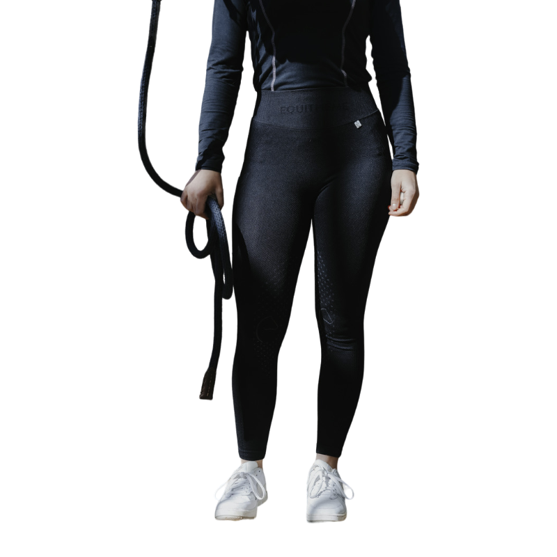 Equithème - Legging femme Acacia noir | - Ohlala