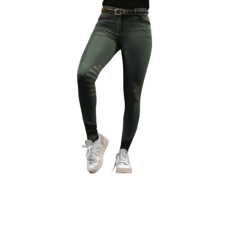 Equithème -Pantalon d'équitation Saphir vert forêt | - Ohlala