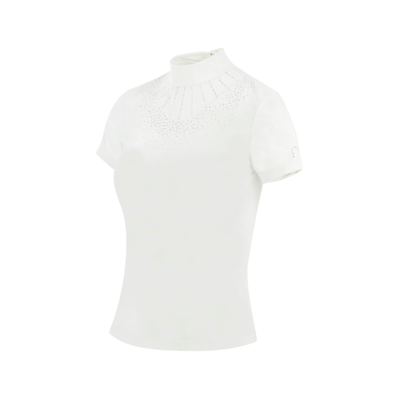 Equithème - Polo de concours manches courtes enfant London blanc | - Ohlala