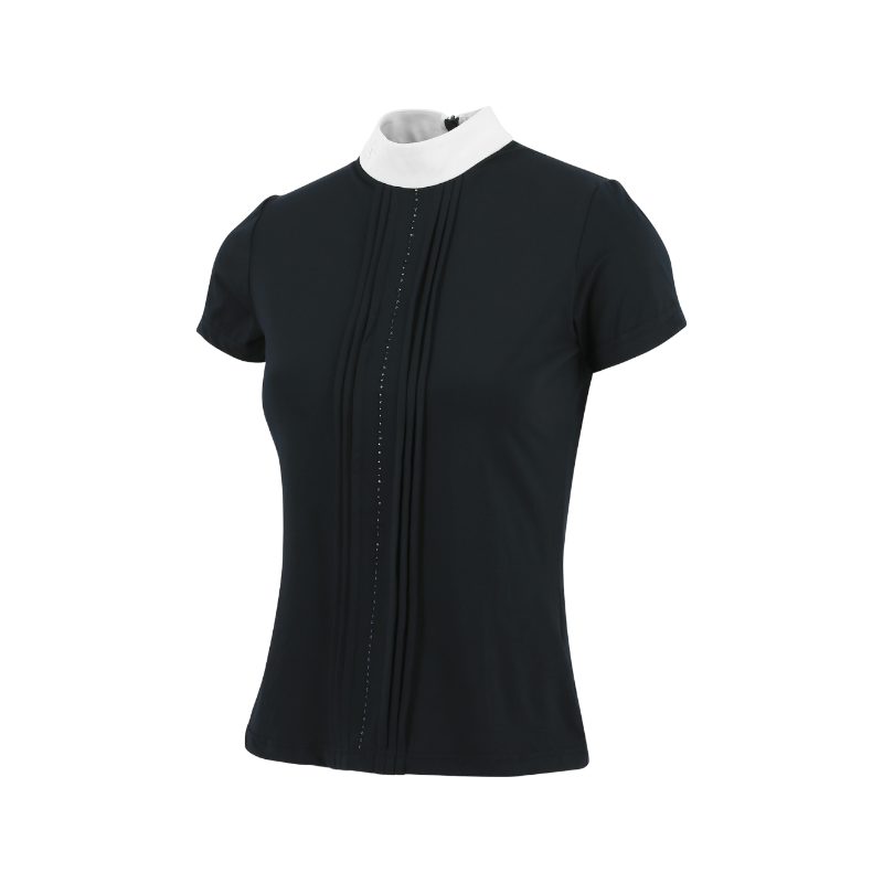 Equithème - Polo de concours manches courtes femme Dorla marine | - Ohlala