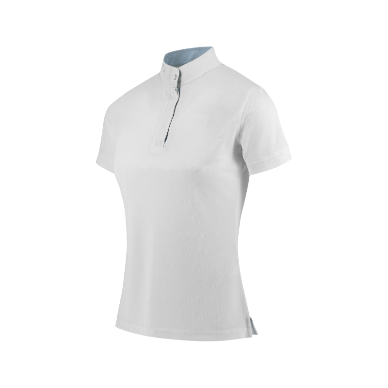 Equithème - Polo de concours manches courtes femme Mesh Betty blanc | - Ohlala