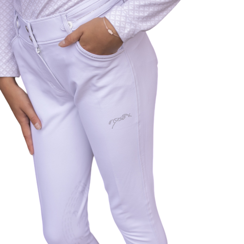 Eden by Pénélope - Pantalon d'équitation fille Élégance blanc | - Ohlala