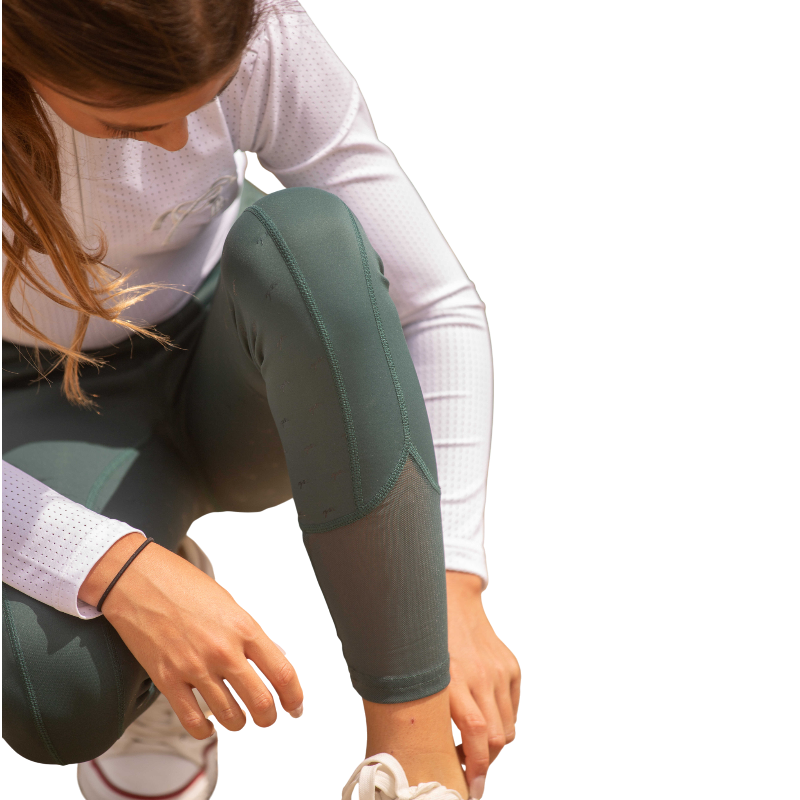 Eden by Pénélope - Legging d'équitation fille Delphe pull-on vert foncé