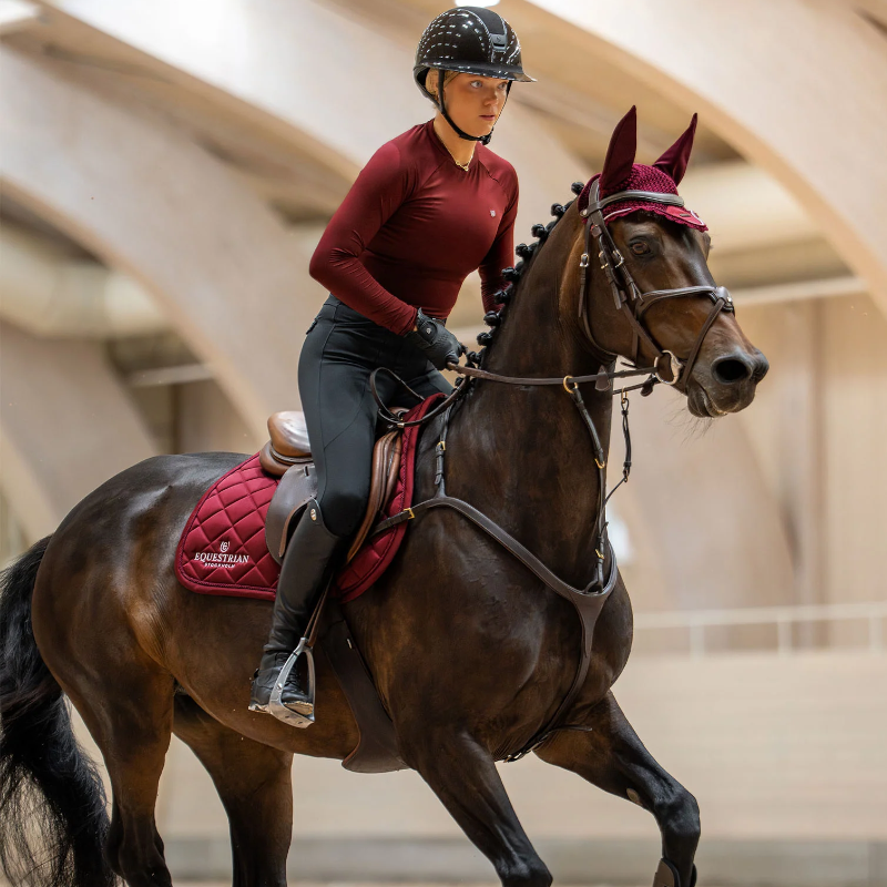 Equestrian Stockholm - Zadeldek Line bordeaux | - Ohlala