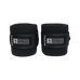 Equiline - Bandes de travail élastiques avec polaire noir (x2) | - Ohlala
