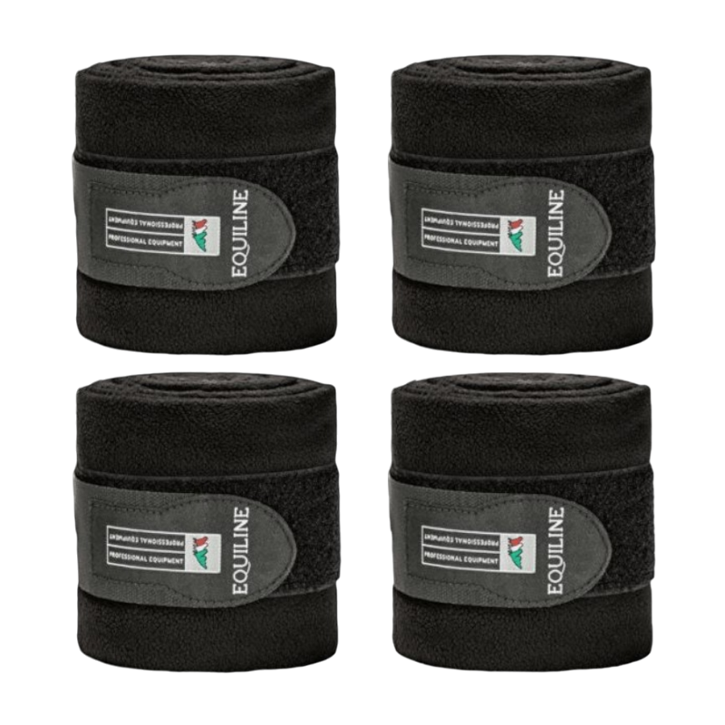 Equiline - Bandes de polo noir (x4) | - Ohlala
