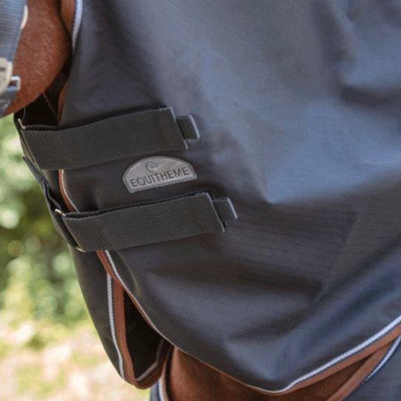 Equithème - Couvre-cou Tyrex "Aisance" 600D 200g gris/marron | - Ohlala