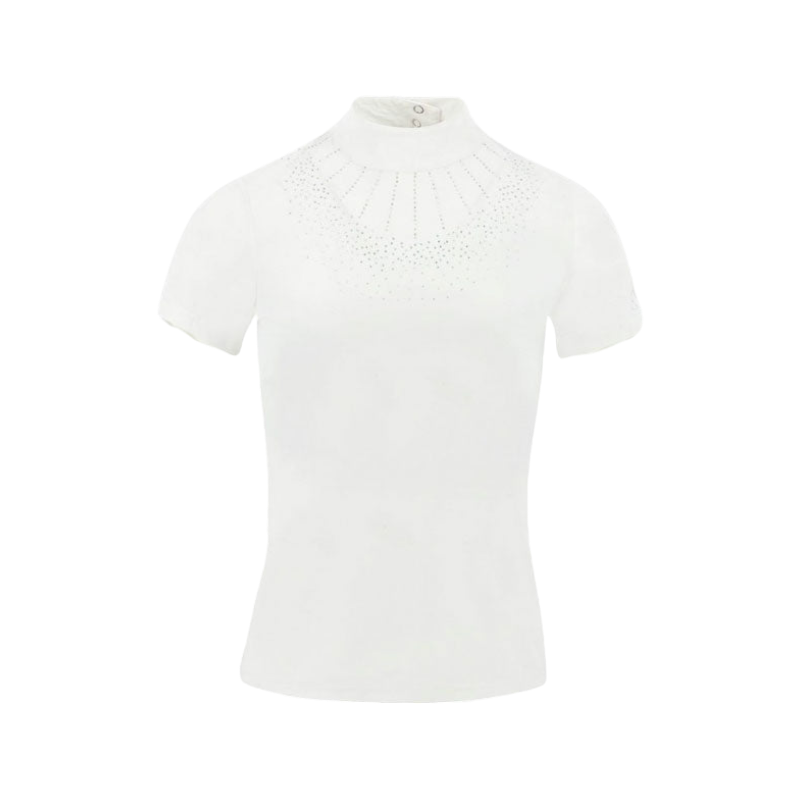 Chemise D'équitation Manches Courtes EQUISTAR – Blanche, Taille 40 G-39 – Neuve Pour Femme