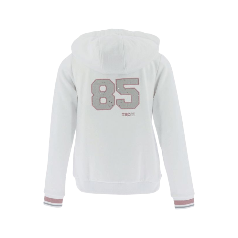 Equithème - Sweat zippé à capuche Olol blanc | - Ohlala