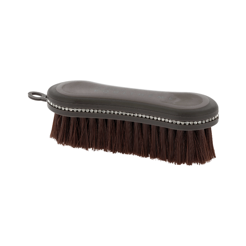 Equithème - Brosse de tête Je t'aime strass brun | - Ohlala