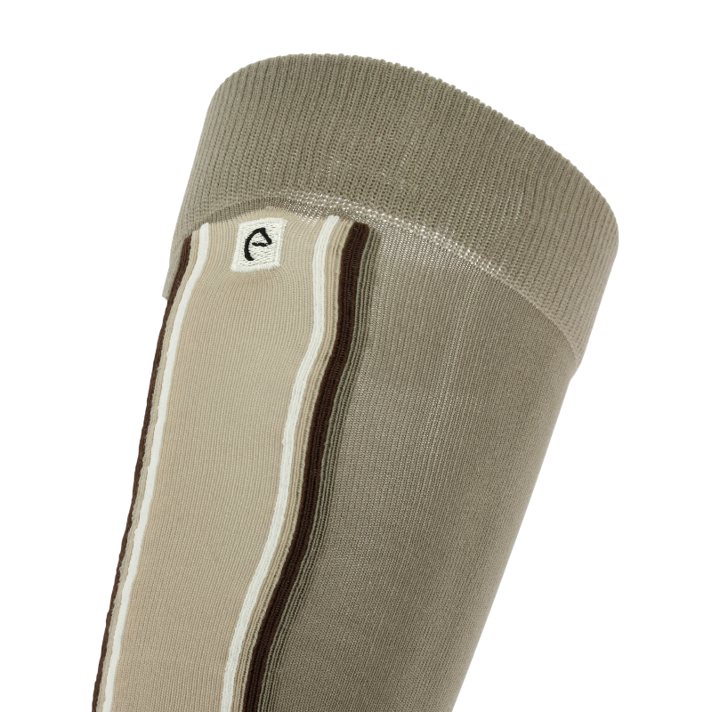Equithème - Chaussettes Classic tricolore taupe (x1)