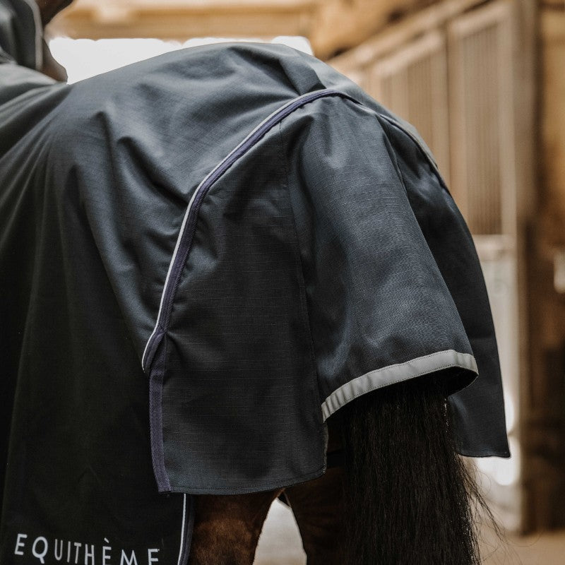 Equithème - Couverture d'extérieur Anatomic Combo 1200D 200g marine | - Ohlala