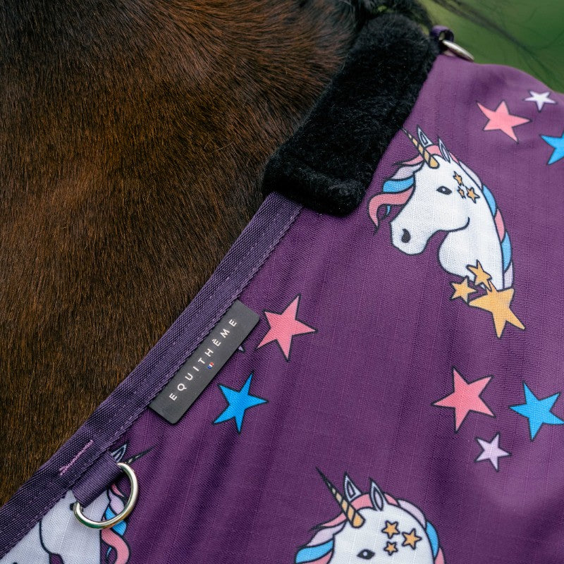 Equithème - Couverture d'extérieur Licorne standard 600D 220g prune | - Ohlala