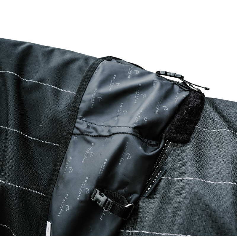 Equithème - Couverture d'extérieur Tyrex Lumin 600D noir 0g | - Ohlala