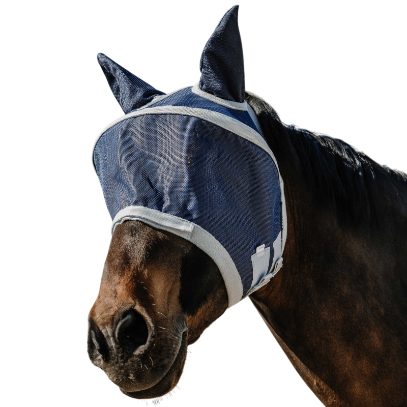 Equithème - Masque anti-mouches et UV Cerceau marine
