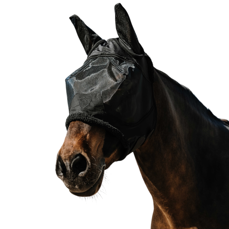 Equithème - Masque anti-mouches et UV Teddy noir
