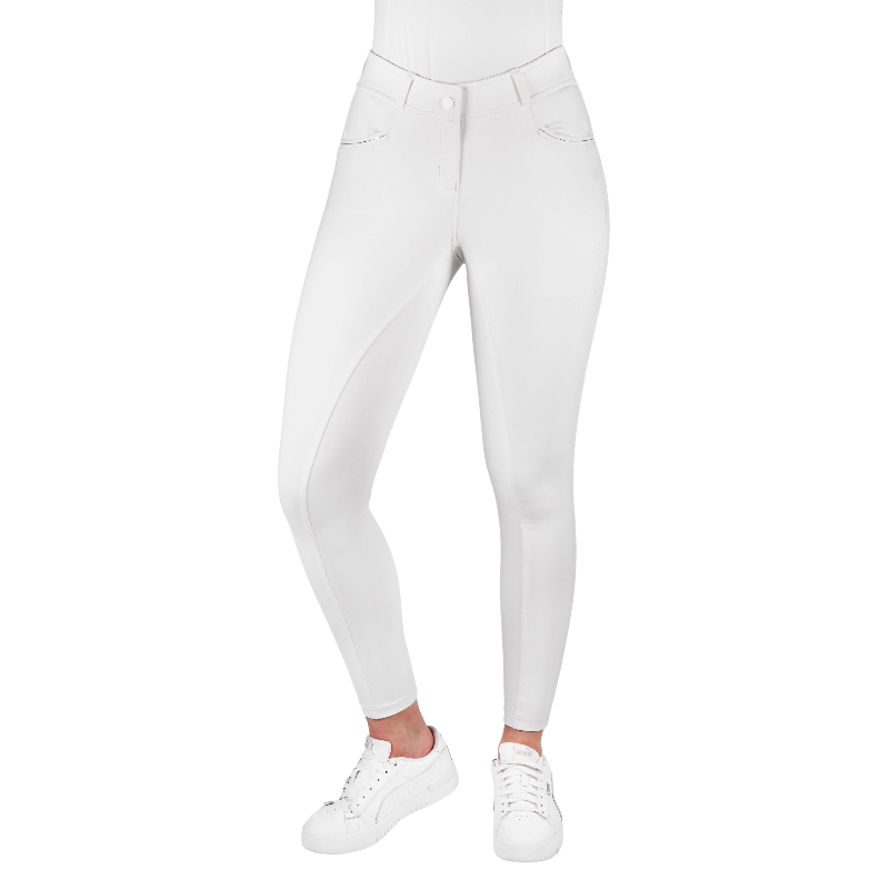 Equithème - Pantalon d'équitation femme Carly blanc