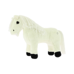 Equithème - Peluche mini poney Filou blanc | - Ohlala
