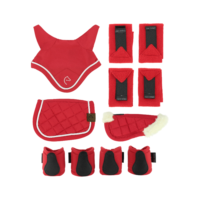 Equithème - Set accessoires pour mini poney rouge (x5) | - Ohlala