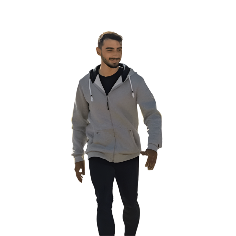 Equithème - Sweat à capuche zippé homme Nicolas gris | - Ohlala