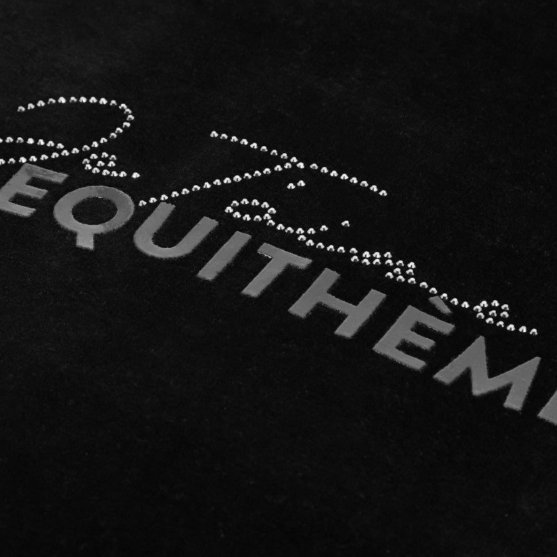 Equithème - Sweat zippé manches longues femme Je t'aime Coline noir