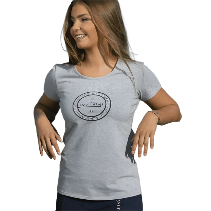 Equithème - T-shirt manches courtes femme Anna gris