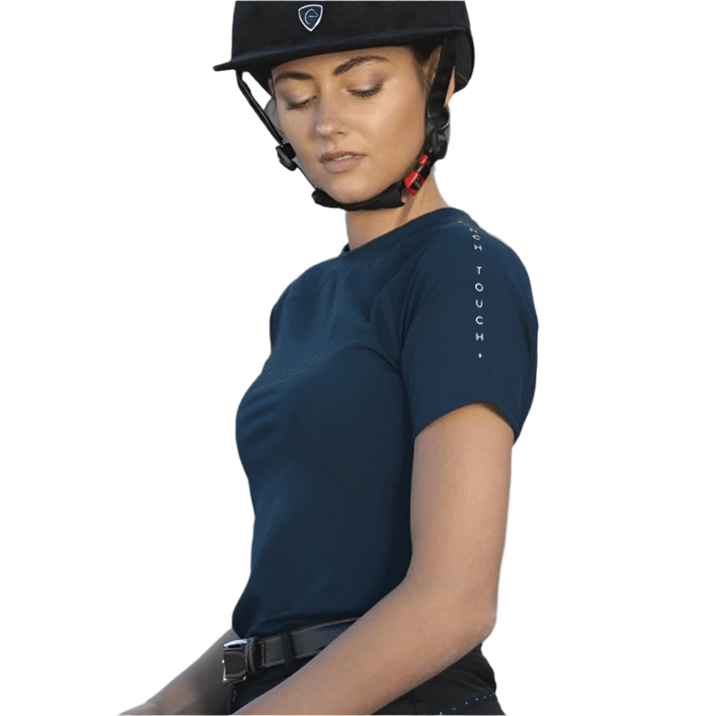 Equithème - T-shirt manches courtes femme Sofia marine | - Ohlala