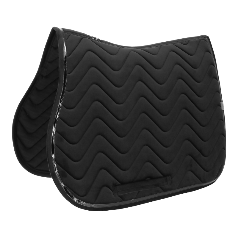 Equithème - Tapis de selle Glossy noir | - Ohlala