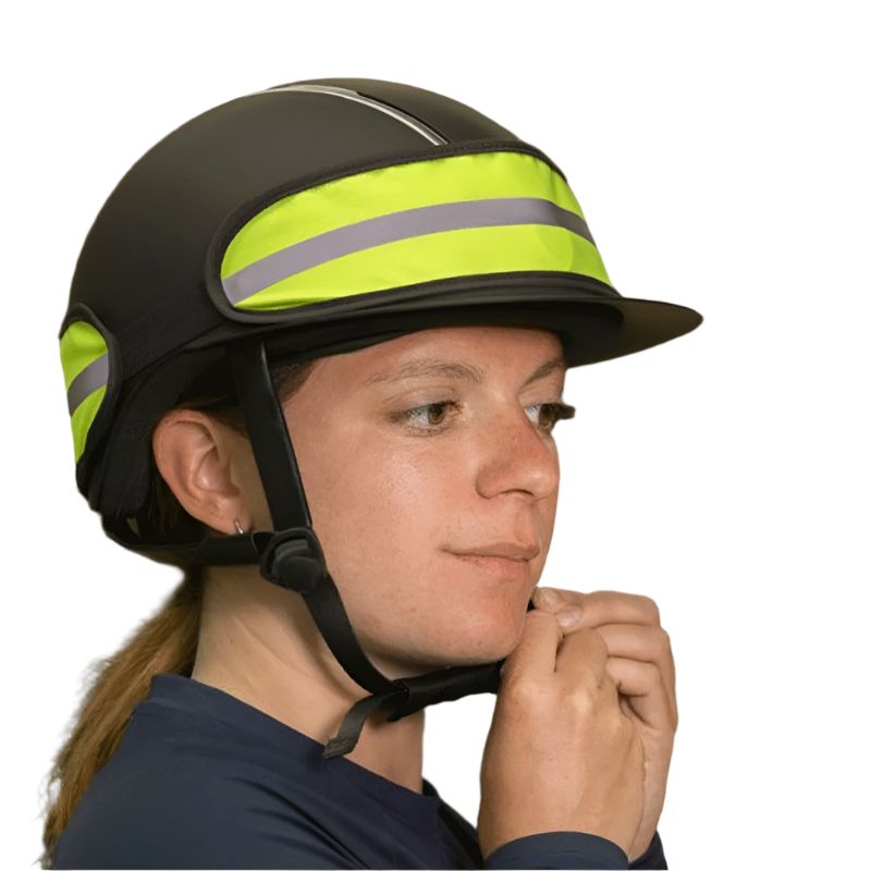 Equithème - Tour de casque haute visibilité jaune fluo | - Ohlala