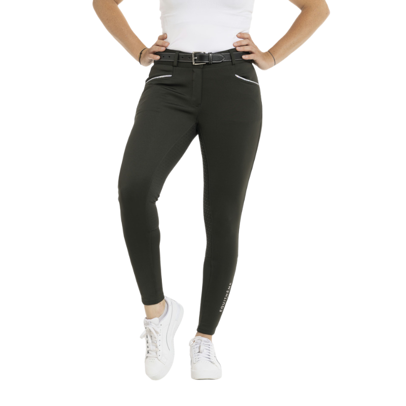 Equithème - Pantalon d'équitation femme Claudine vert forêt