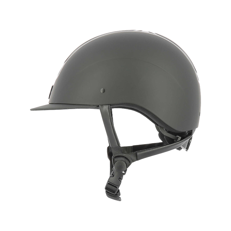 Equithème - Casque d'équitation Pepit noir/ métallique chromé